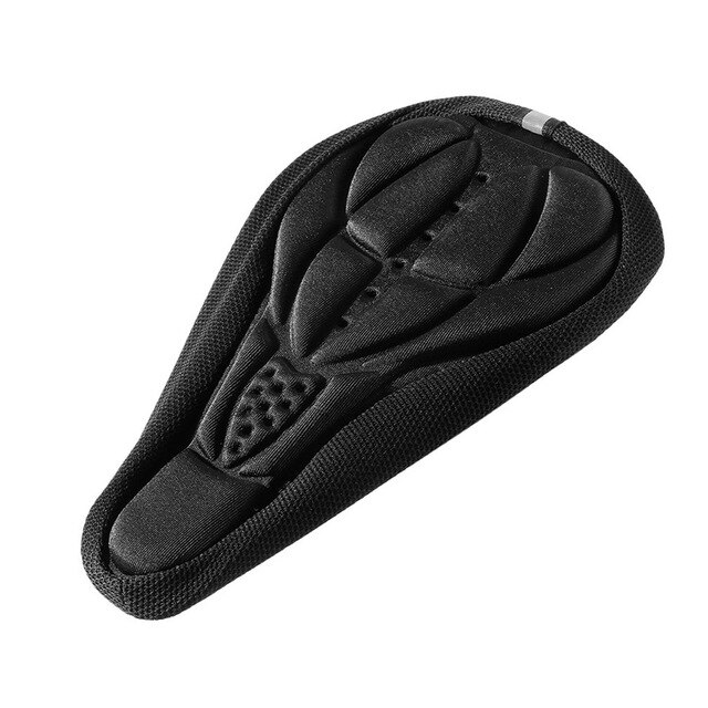 3D Fietszadel Seat Soft Bike Seat Cover Comfortabele Foam Zitkussen Fietsen Zadel Voor Fiets Accessoires: Black