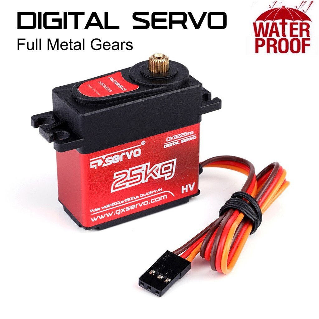 HS3225 180 Degree Digital RC Servo 25KG Torque Waterproof Metal RC Servo Motor Torque Digital Coreless Servo Aluminium Metal: Default Title