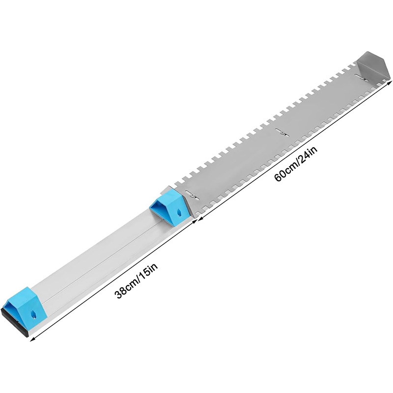 24 tommer 2/5 "  x 2/5 " firkantet tandspartel, nivelleringsværktøj til vægfliser, store murværksfliser