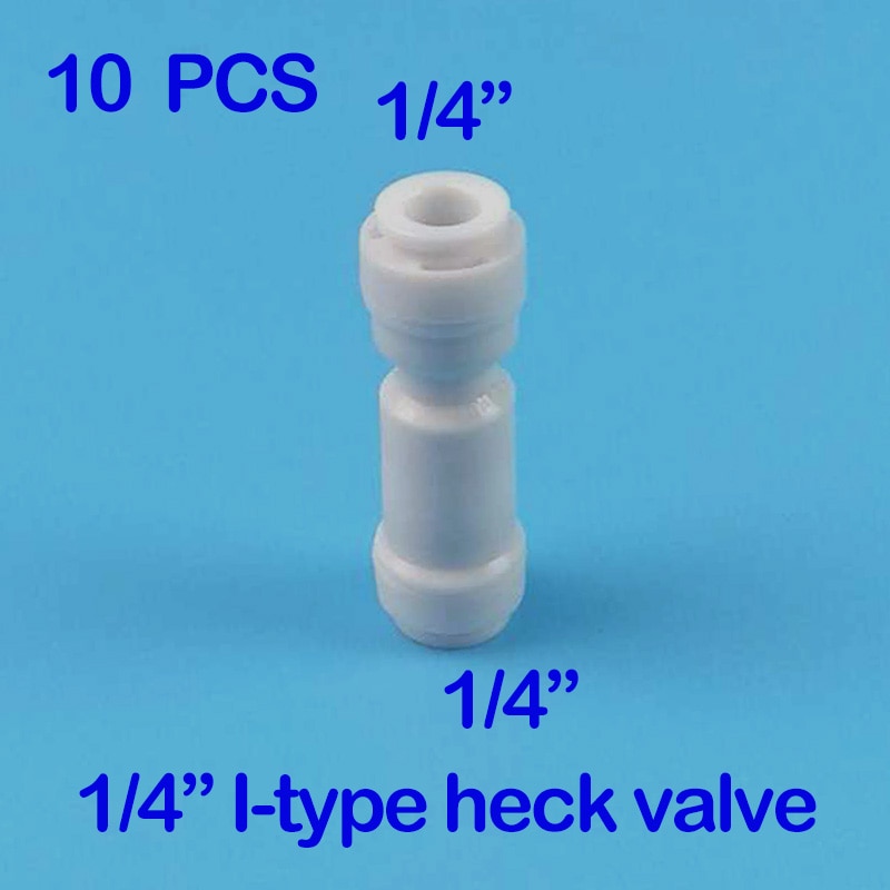 10pcs One-way valve check valve reflux valve non-return valve to prevent fluid backflow no buckle 1/4" OD direct fast joint