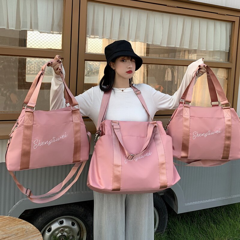 Di viaggio On-Line Rosso Tirare Asta Borsa Da Viaggio Leggero Grande Capacità Extra Large Borsa Da Palestra Sport Femminile Sacchetto Dei Bagagli Tote borsa