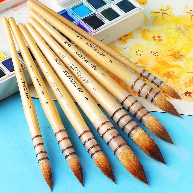 ART SECRET nylon brosse aquarelle peinture spécial stylo débutant adulte crochet ligne stylo étudiant art fournitures 2 commandes