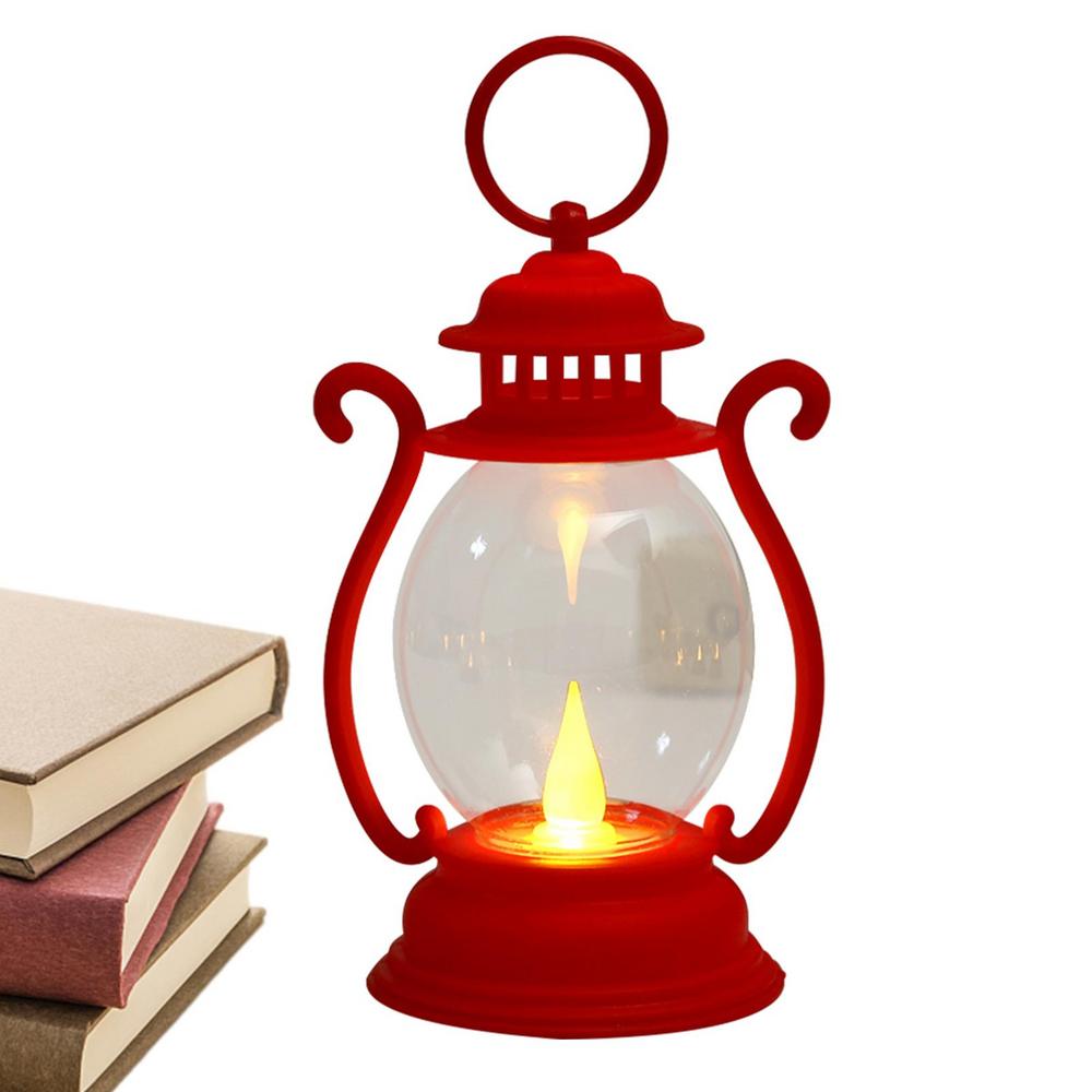 Linterna LED Vintage con llama parpadeante, linterna de mesa clásica para interiores, decoración de Patio, linternas decorativas con batería: 3 W