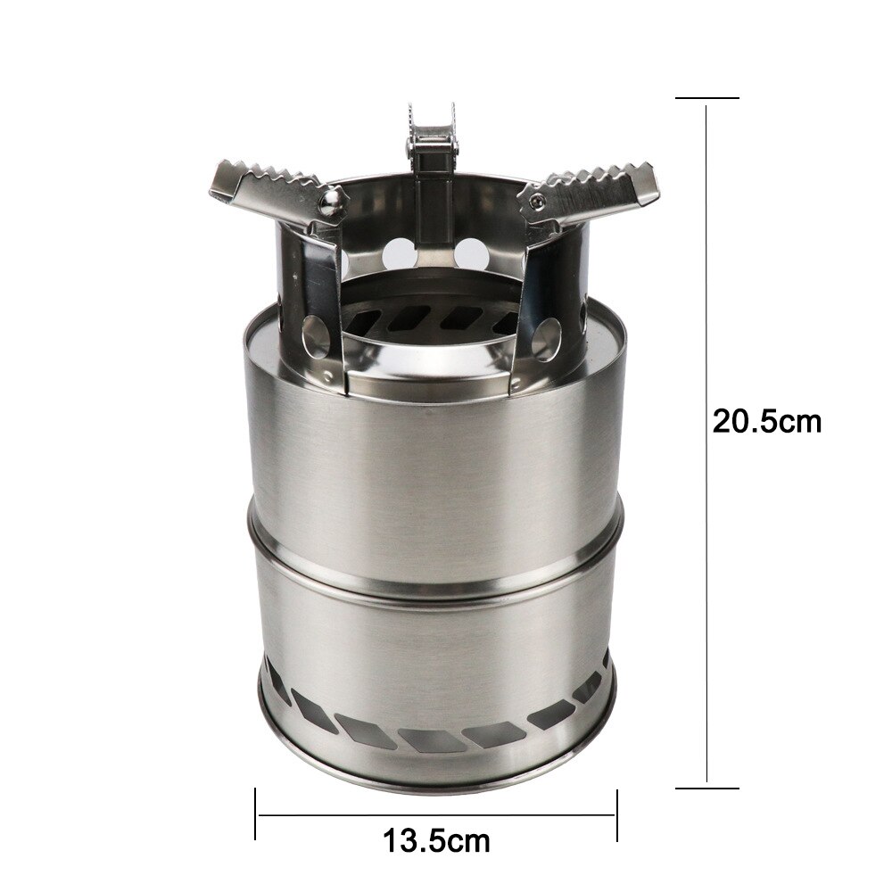 Detachable Wood Stove Camping Portable Wood Burning Stoves Burning Cooker Windproof Gas Stove For Picnic Cooking BBQ