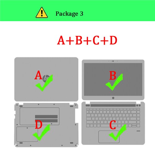 Protecteur de peau pour ordinateur portable HP Probook autocollants pour ordinateurs portables 430 G4 G5 bricolage autocollants colorés pour ordinateur portable HP Probook 450 G4 440: For Probook 430 G5 / Package-3    A B C D