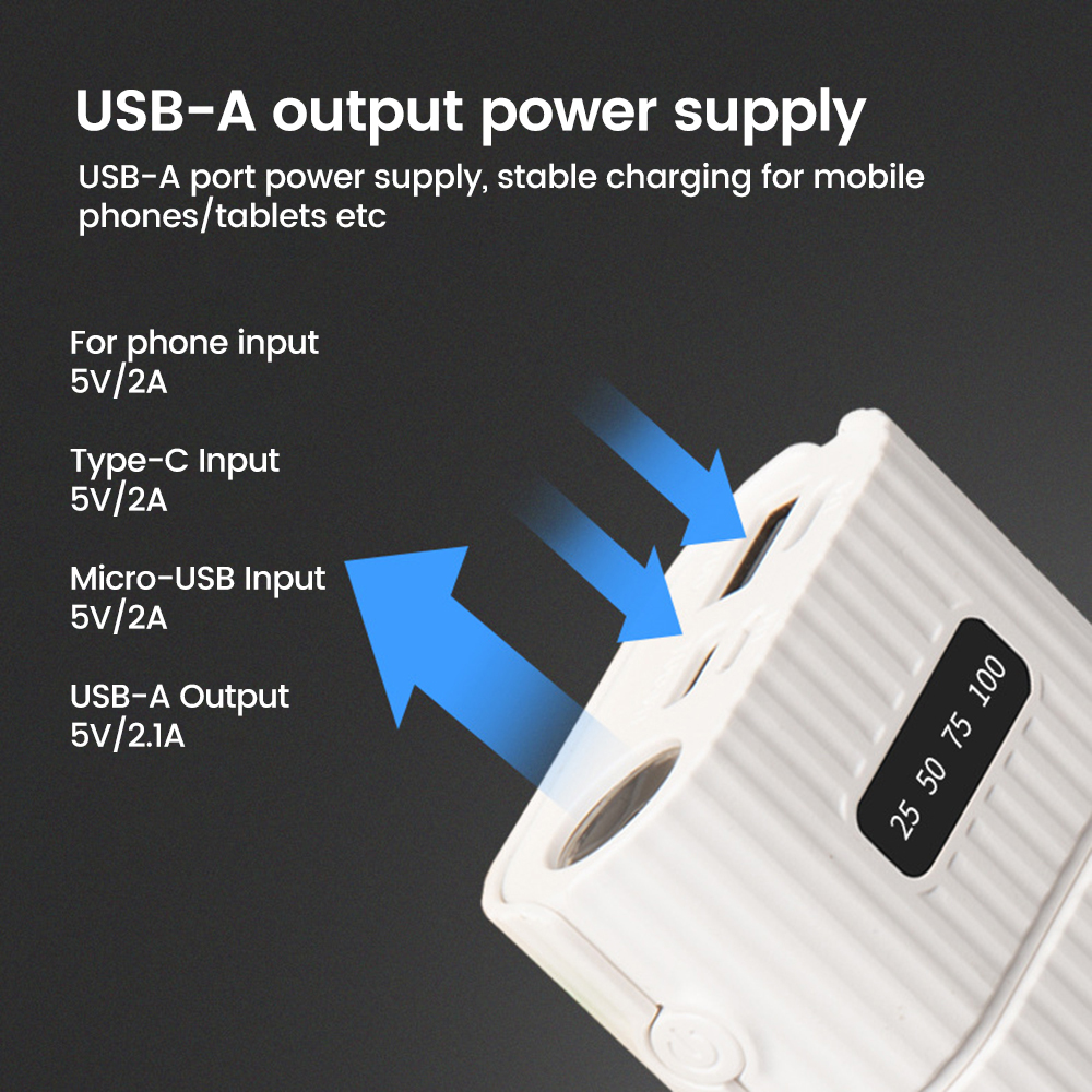 18650/18700/20700/21700 Battery Charger Adapter DIY Power Bank for iPhone PD Charging Power Bank Case Box with LED Flashlight