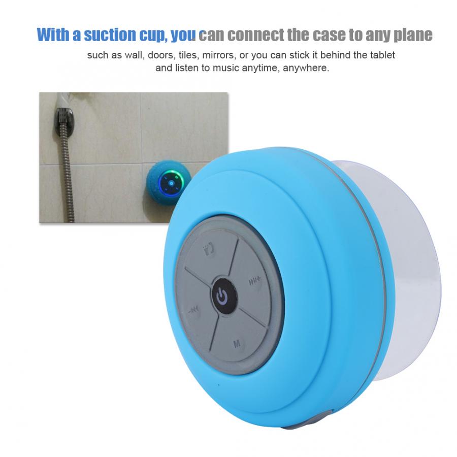 Q9 Bathroom Mini Speaker Waterproof Hands-Free Bluetooth Speaker with Microphone Suction Cup
