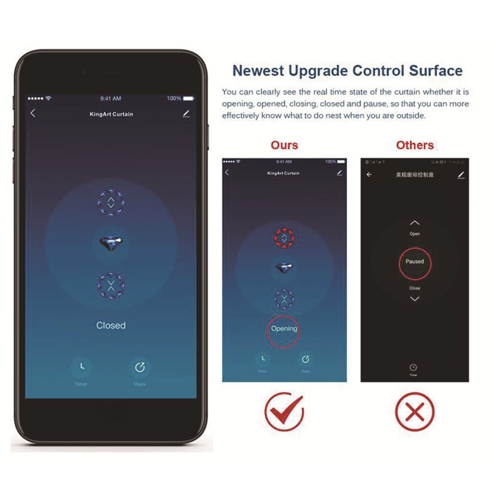 Wifi Intelligent Rolling Door Controller Curtain Switch Voice Controller Remote Wall Control Switch Touch Switch Button