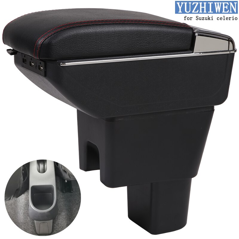 For Suzuki Celerio Armrest Box Celerio Universal Car Central Armrest Storage Box cup holder ashtray modification accessories