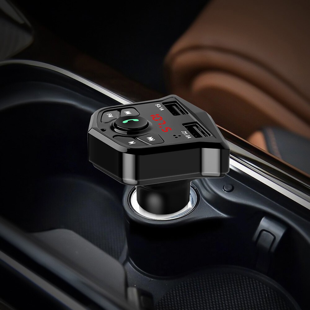 Adaptador Bluetooth para coche transmisor FM, Cargador USB Dual para coche 3.1A, Audio, música, reproductor MP3, receptor para accesorios electrónicos