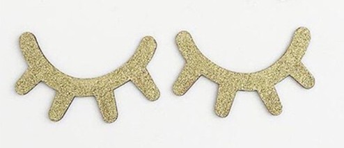3d ögonfransar i nordisk stil söta väggklistermärken i trä dekorativa regnbågsfärger barnkammare dekoration fotografi rekvisita: Guld-