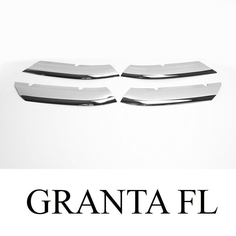 4 stuks roestvrij stalen voorbumper grille decoratie molding cover sierlijsten voor Lada Granta FL: Default Title