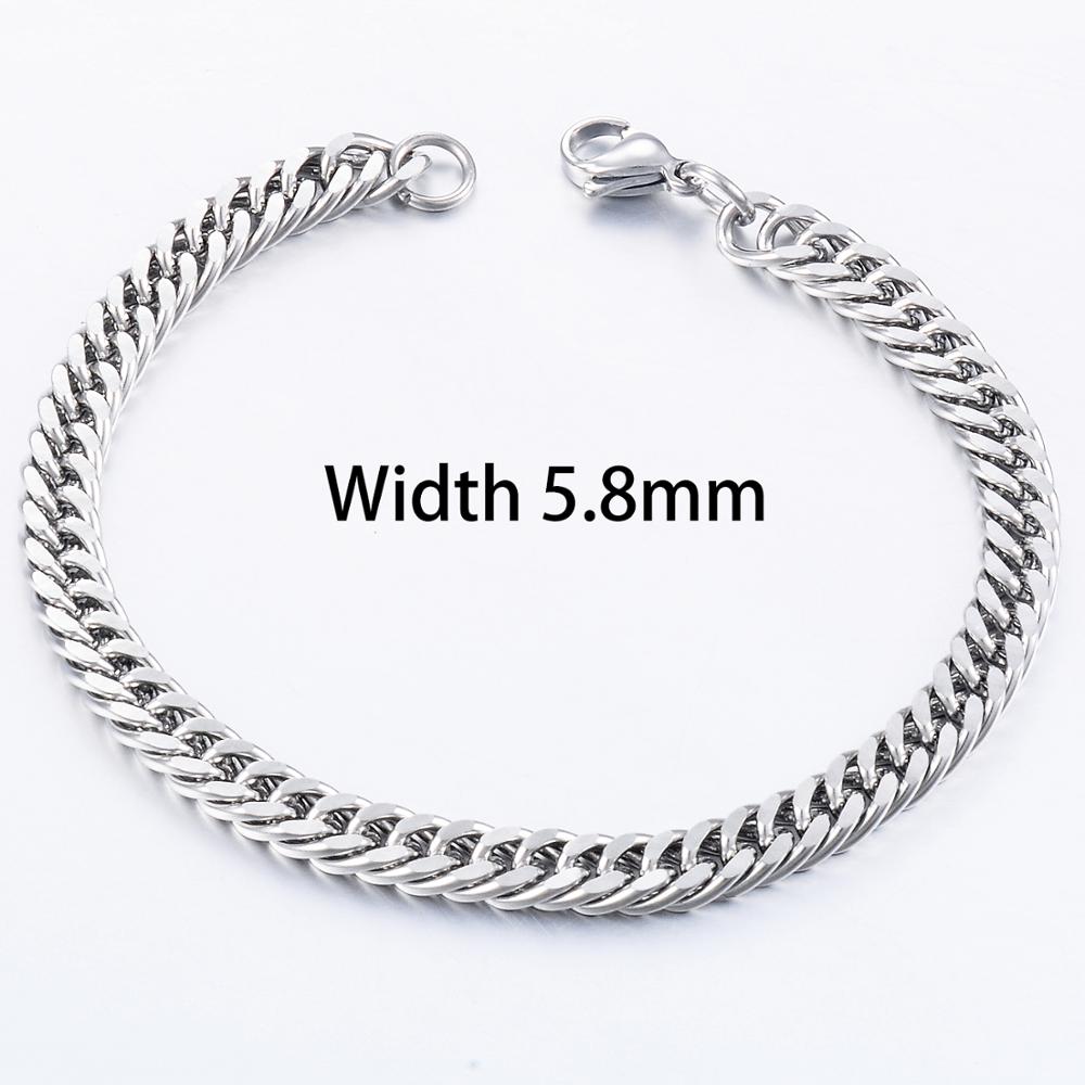 Men's Stainless Steel Cuban Bracelet Hip-Hop Jewelry