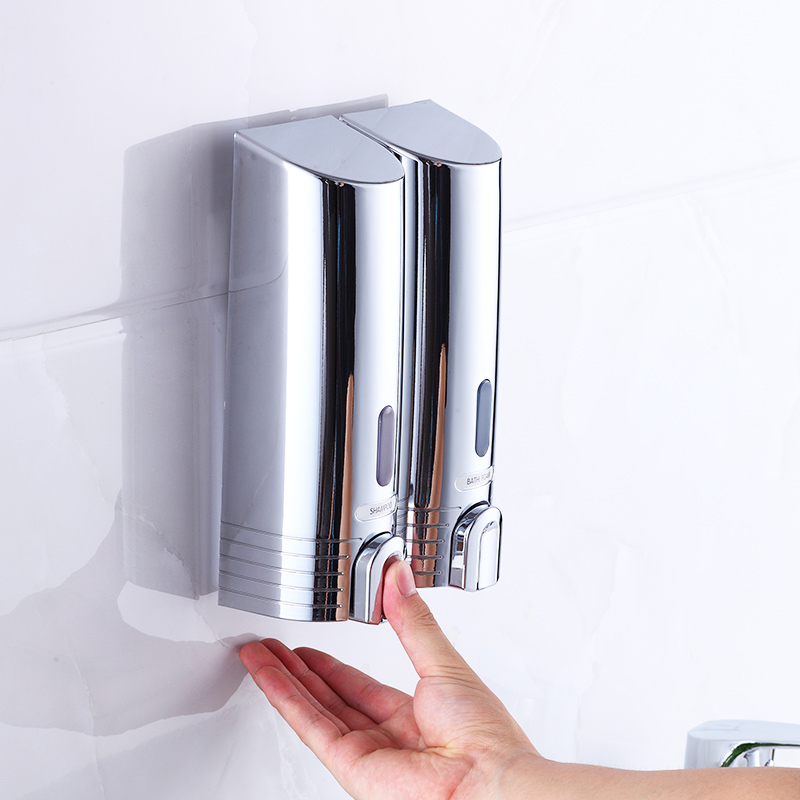 Dispensador de jabón doble montado en la pared, dispensador de champú y jabón, ayudante de ducha para baño, accesorios de Ducha