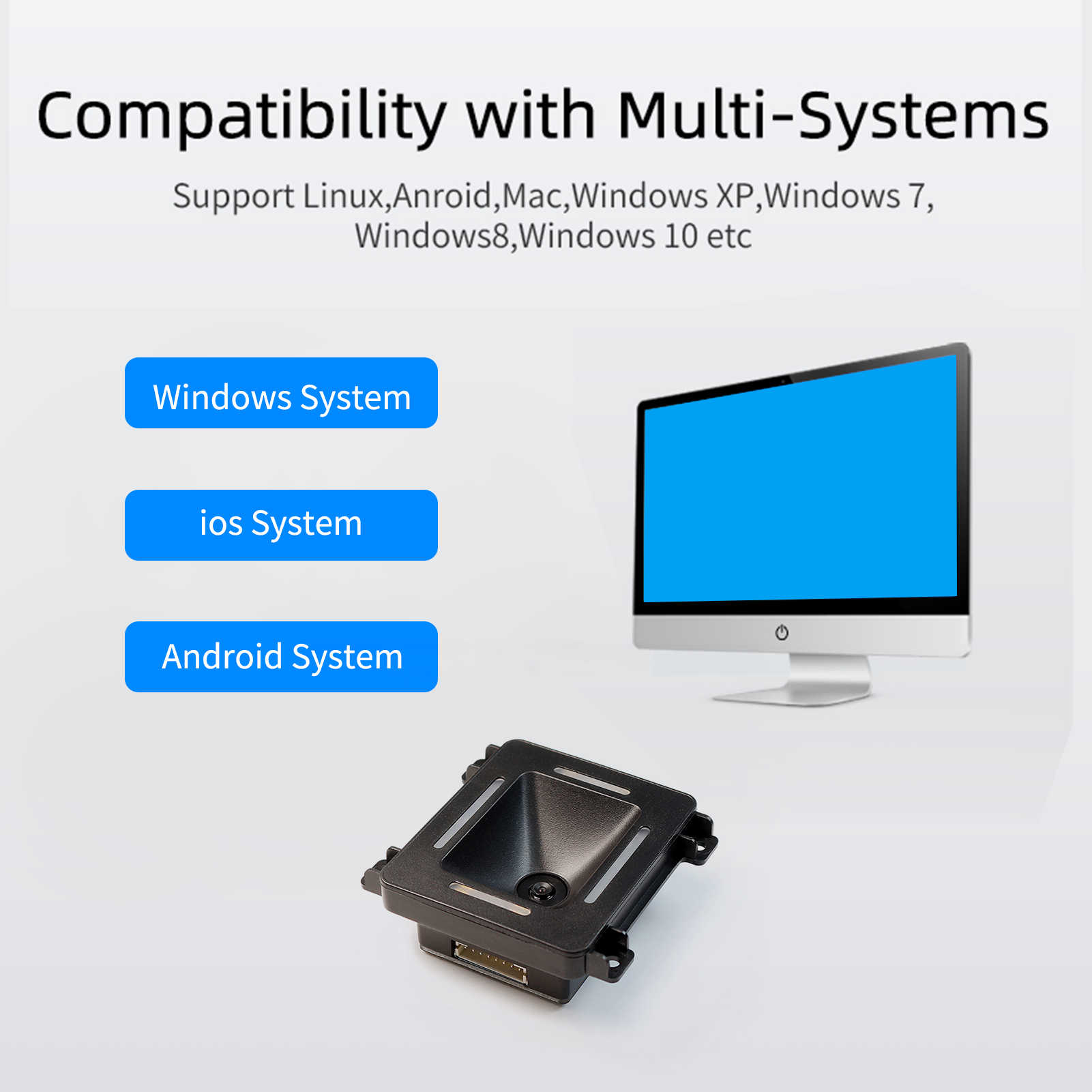 Integrierter 1d 2d barcode-scanner mit qr-code-lesegerät, wiegand-/usb-anschluss und automatischer scanfunktion für mobile zahlungen
