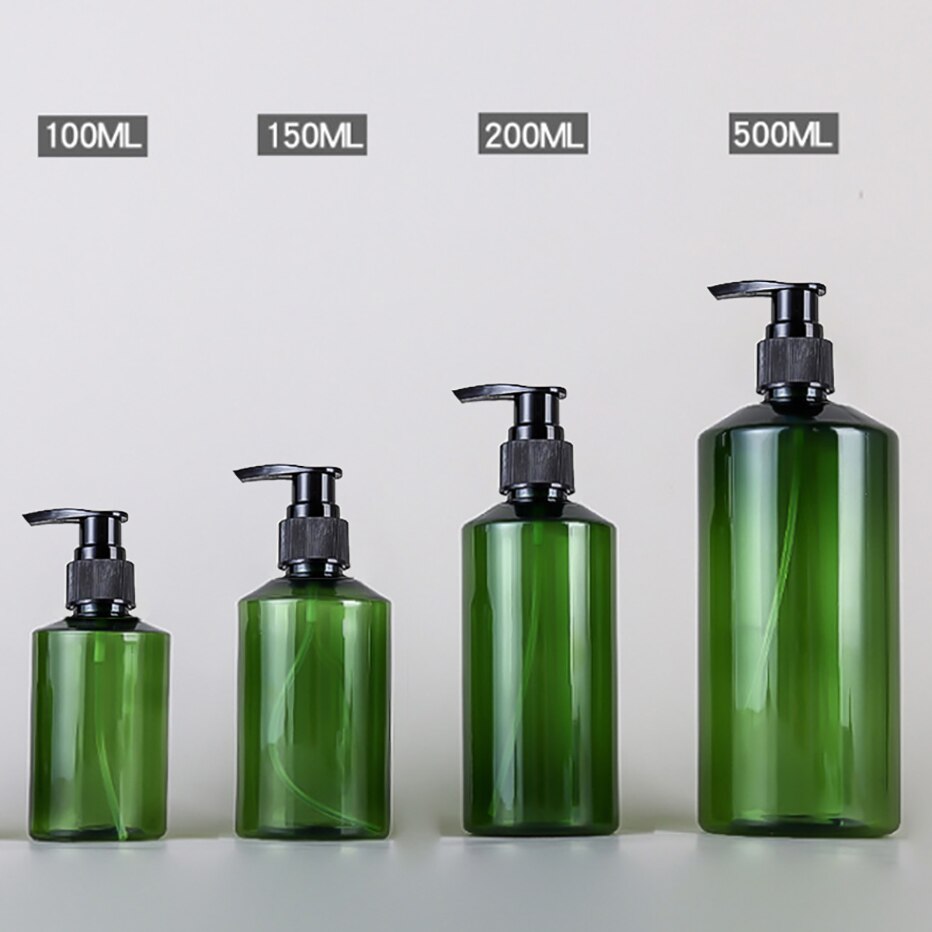 100/150/200/500ml Green Soap Dispenser Bottles Portable Hand Sanitizer Shampoo Lotion Storage Container Bathroom Sub-bottle