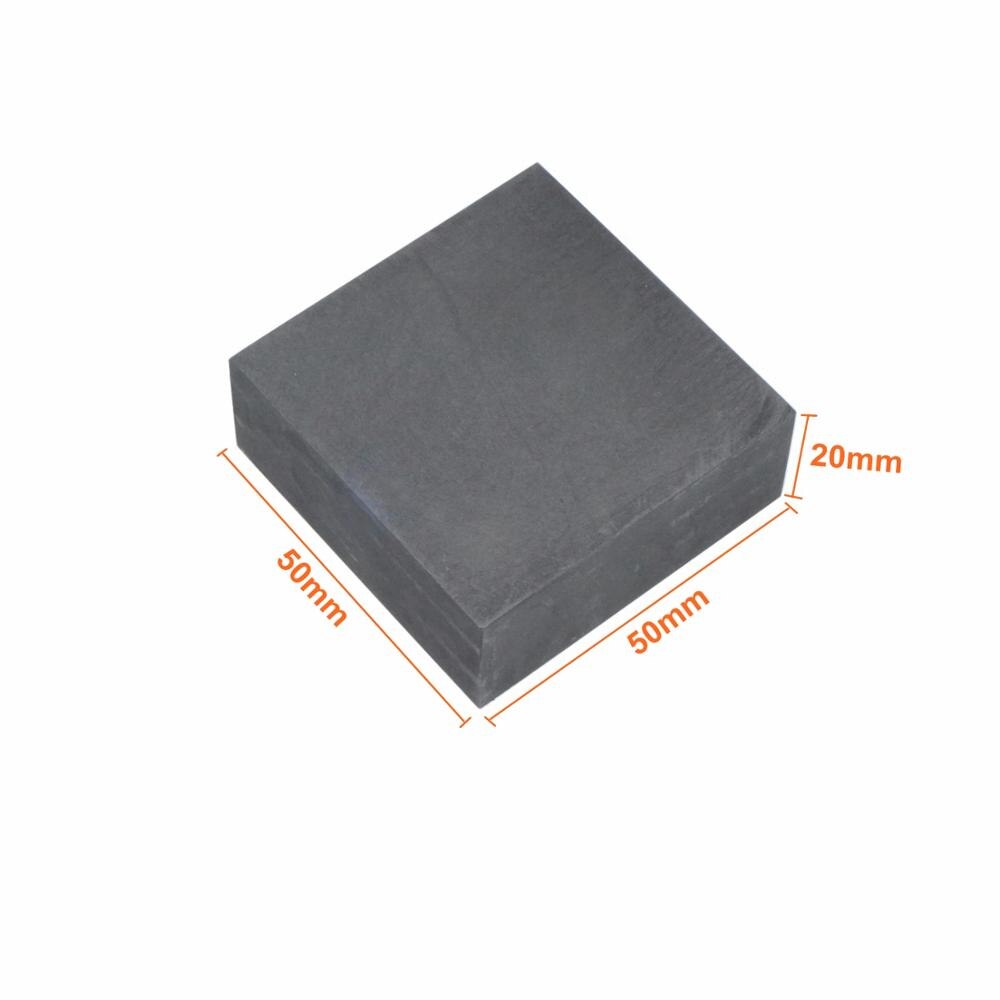 99.95% Purity Graphite Ingot Block Graphite Plate Milling Surface 50x50x20mm / 100x100x20mm