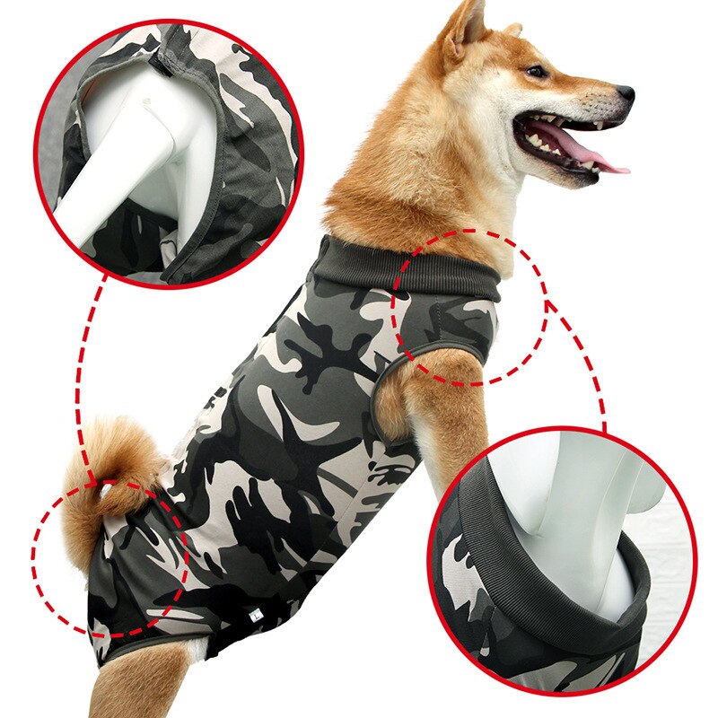 Pet Operation Recovery Suit Breathable Jumpsuit Physiological Clothes Sterilization Surgery Prevent Lick Vest Puppy Pajamas Suit
