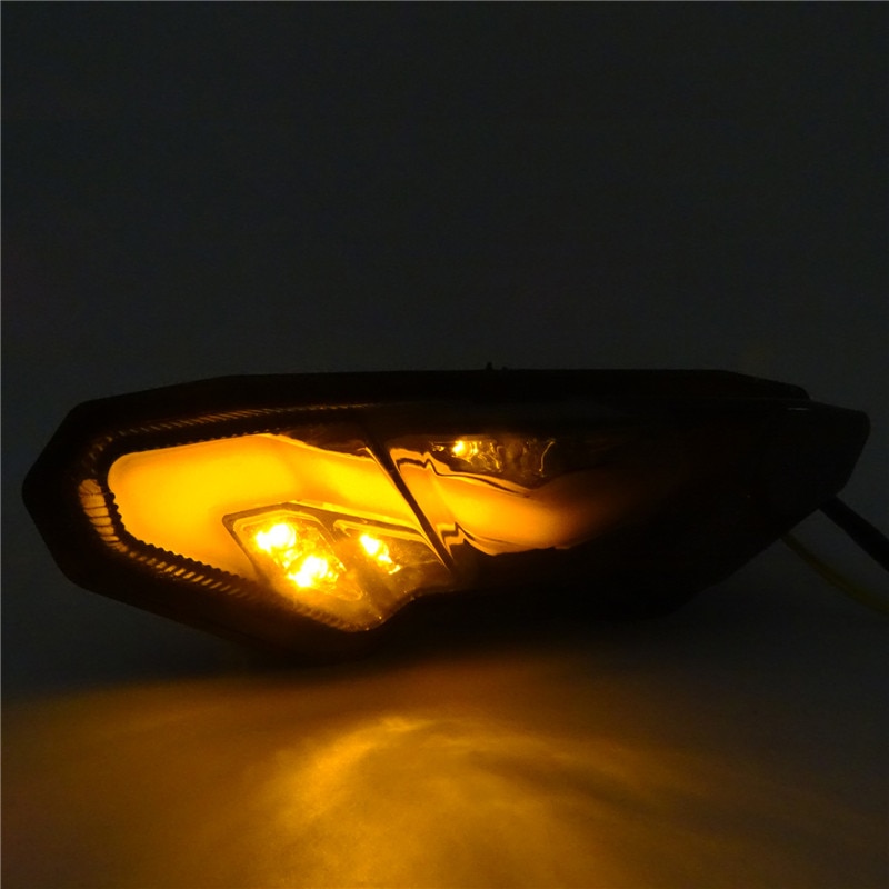 Led integrert baklys bak hale brems blinklys lys for yamaha  fz10 mt-10 fz09 fj09 mt-09 tracer 700 900 gt mt -07 tracer