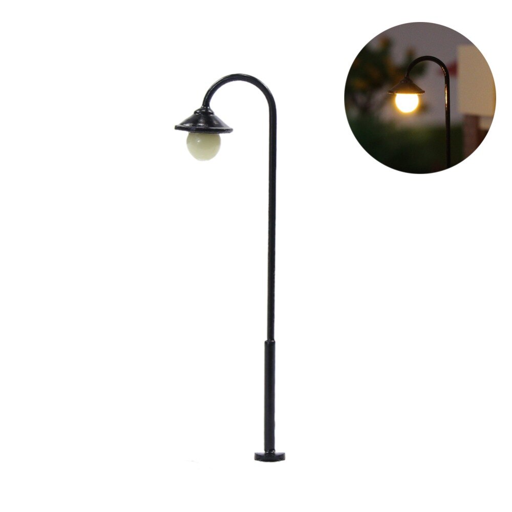 10Pcs Modelspoor Led Lantaarnpaal Lampen Street Lights Ho 55Mm 12V LYM12 Model Outdoor Lamp yard Licht Leds