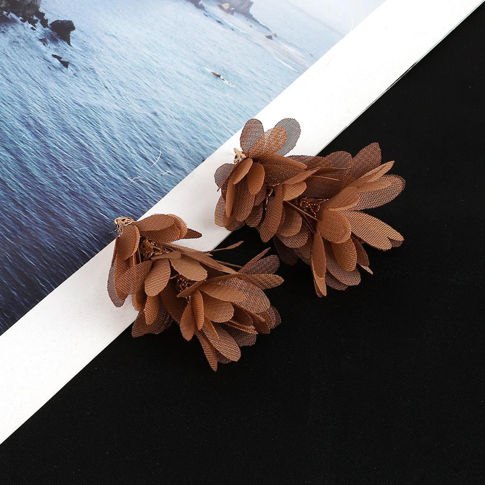 2 pçs três camadas borlas brincos encantos pingentes pendurado pico para diy jóias fazendo descobertas franja acessórios de roupas: Brown