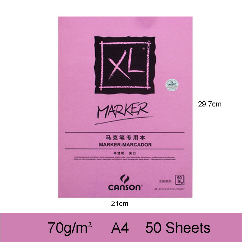 Canson XL – papier aquarelle A4 16K, papier pour croquis, livres, peinture acrylique, crayon de couleur, pour artiste et étudiant: Marker Book A4