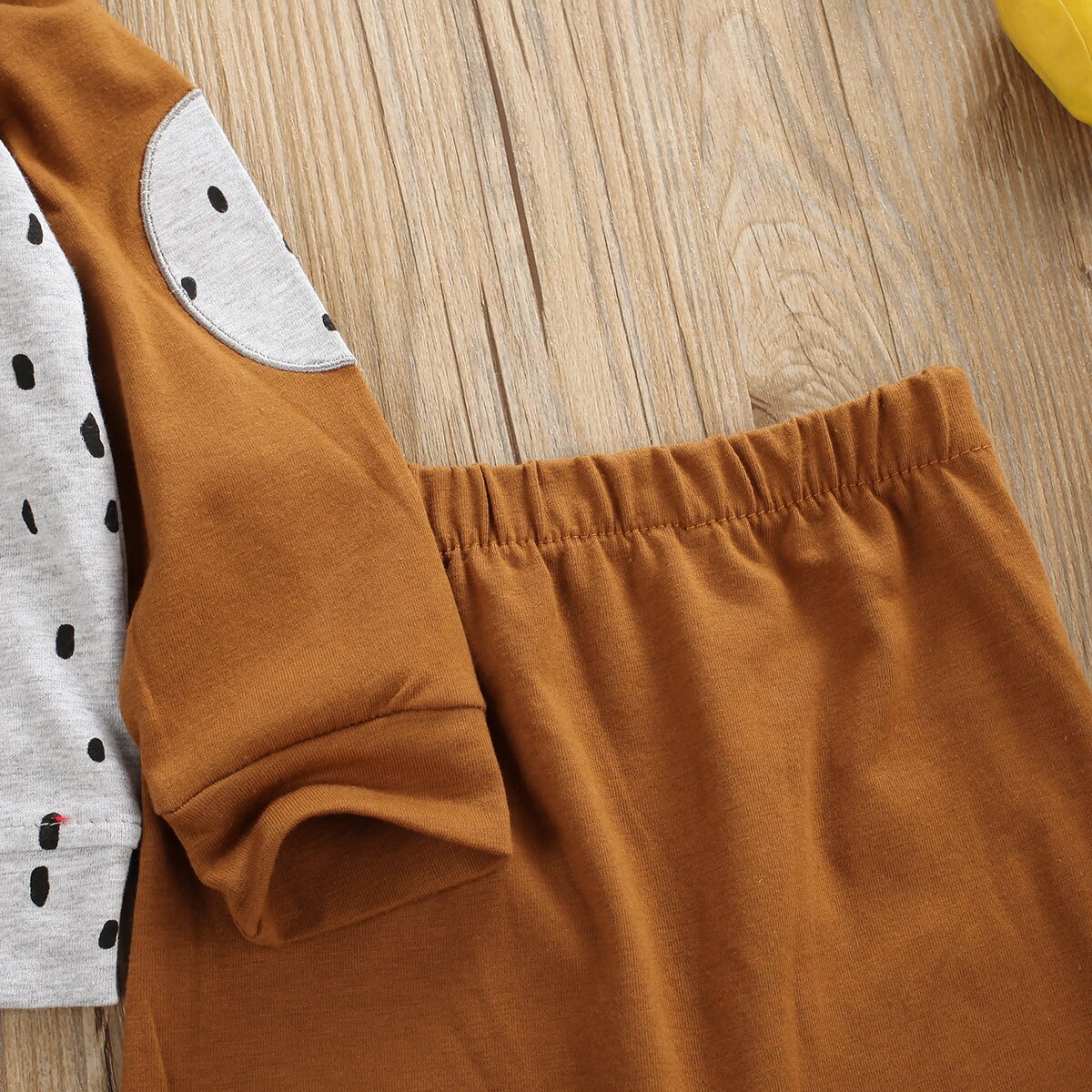 0-24M Kid Baby Boy Toddler Hooded Sweatshirt Top Pants Outfit Clothes Tracksuit Set