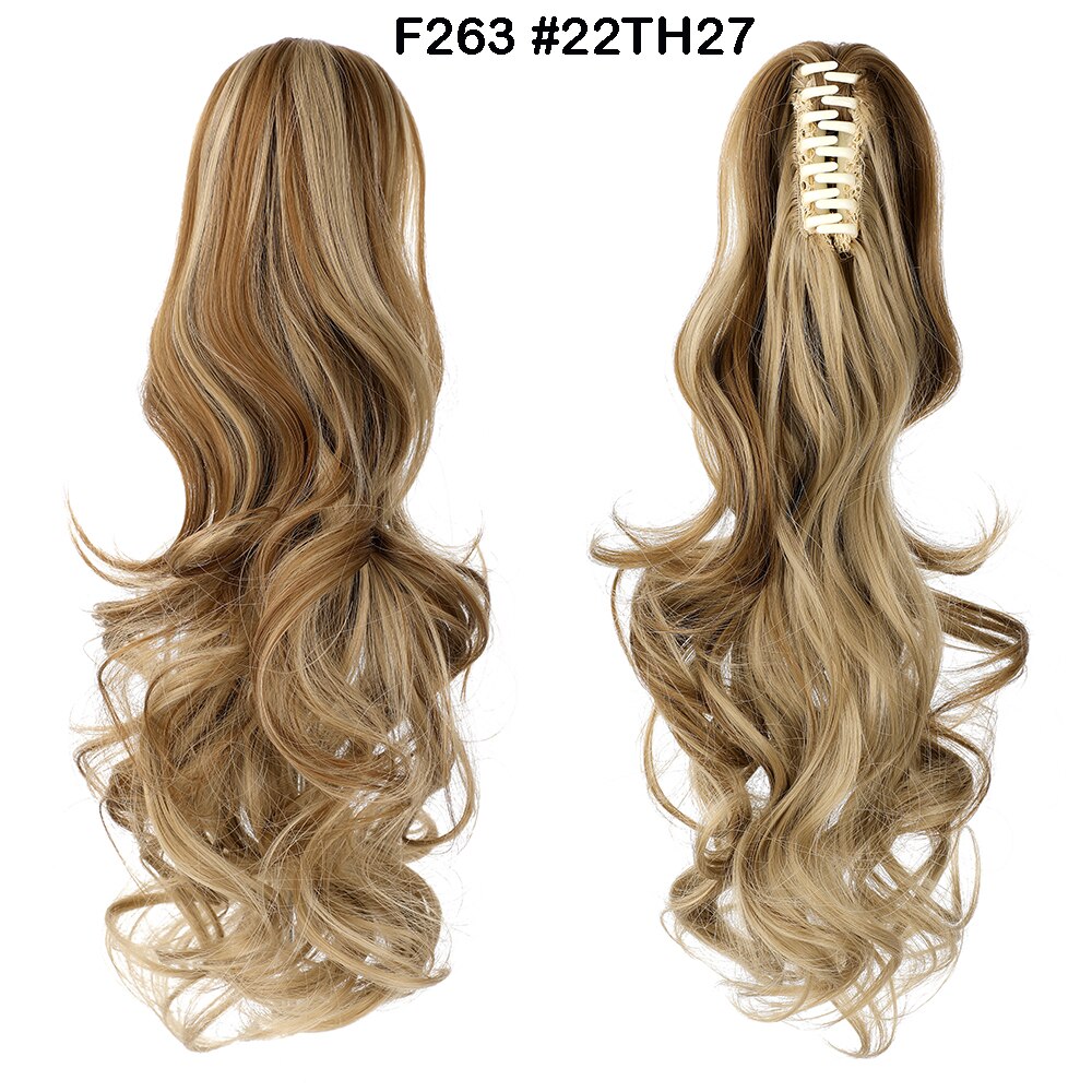 SHANGZI – Extension synthétique queue de cheval tressée, postiche queue de cheval noire pour femmes: F263 22TH27