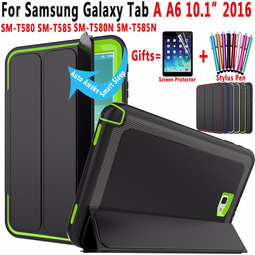 Magnético inteligente para automóbil dormir despierto funda para Samsung Galaxy Tab un A6 10,1 T580 T585 T585N SM-T580 SM-T585 SM-T580N cubierta