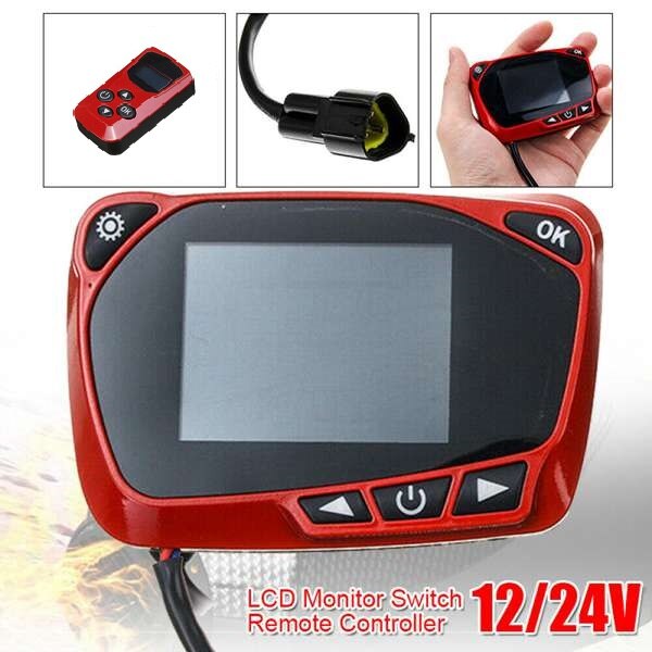 Fuel Oil Air Parking Heater LCD Thermostat Display Switch with Remote Controller