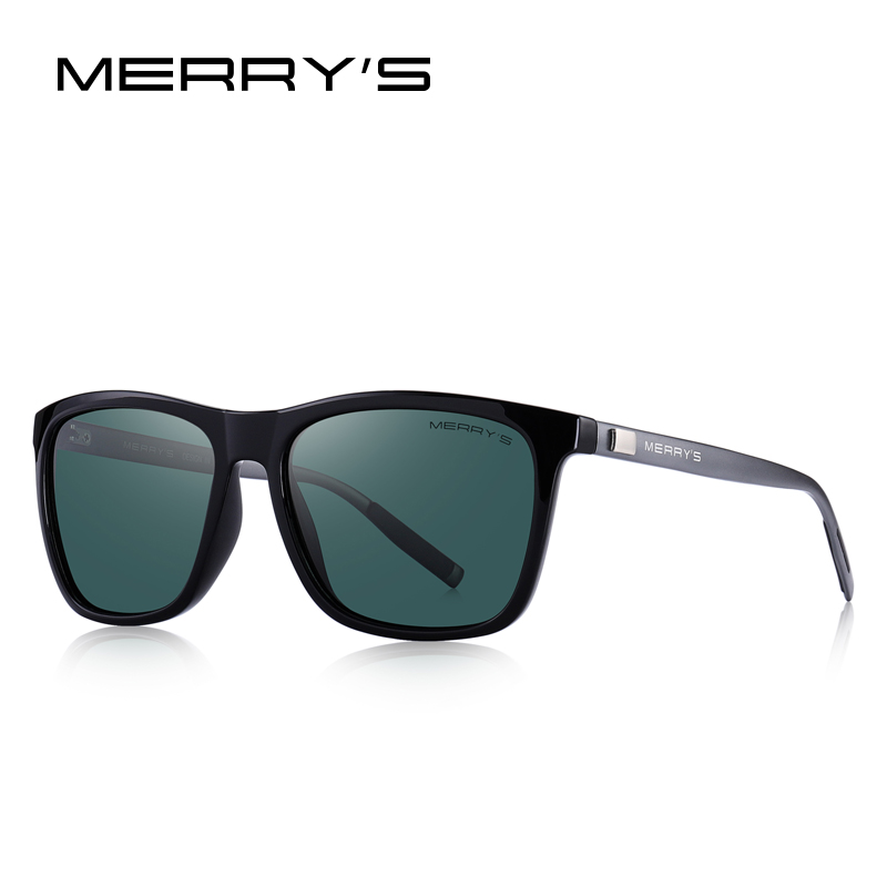 MERRYS gafas de sol de aluminio Retro Unisex polarizadas lentes Vintage gafas de sol para hombres/mujeres S8286: C02 Green