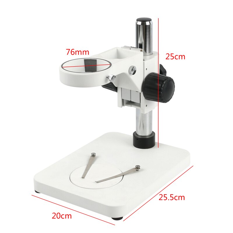 Trinocular Microscope Stereo Binocular Microscope Adjustable Table Working Stand Holder+76mm Ring Holder Insulation Pad