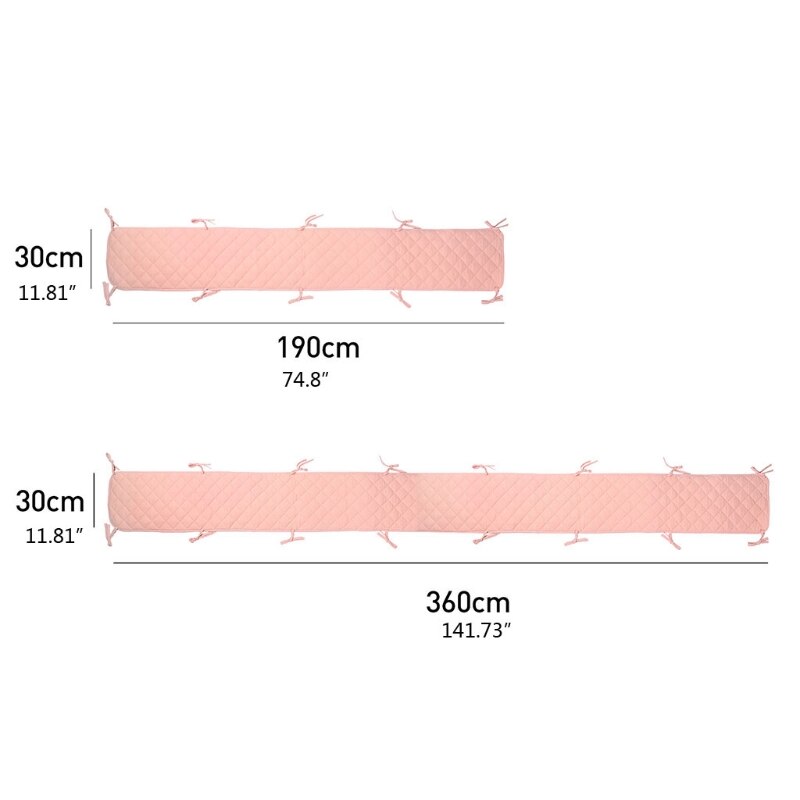 Doppel Krepp Baby Krippe Stoßstangen Baumwolle Verdicken Krippen Anti-kollision Um Kissen Bett Schutz Kissen Zimmer Bett Dekor