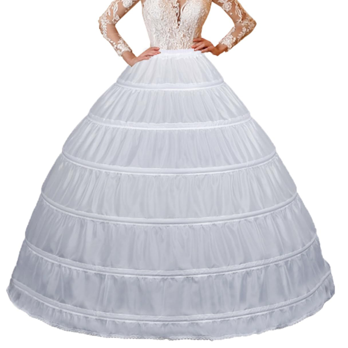 Bridal Wedding Petticoat Underskirt Ball Gown Crinoline Slip Underskirt Bridae Prom Dress Petticoats: black