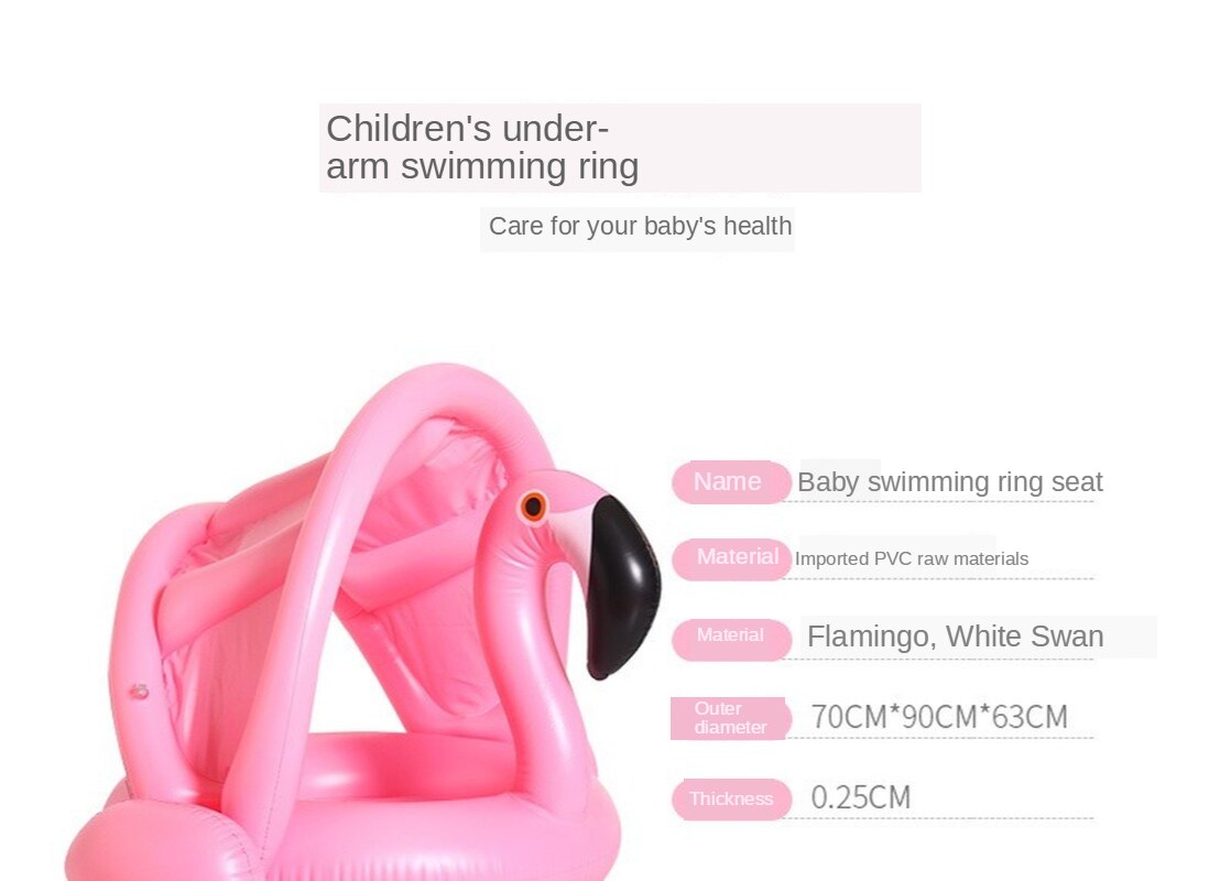 Siège flamant gonflable pour enfants, jouets de jeu pour bébé, anneau de natation, fournitures pour bébés, siège de natation pour bébé