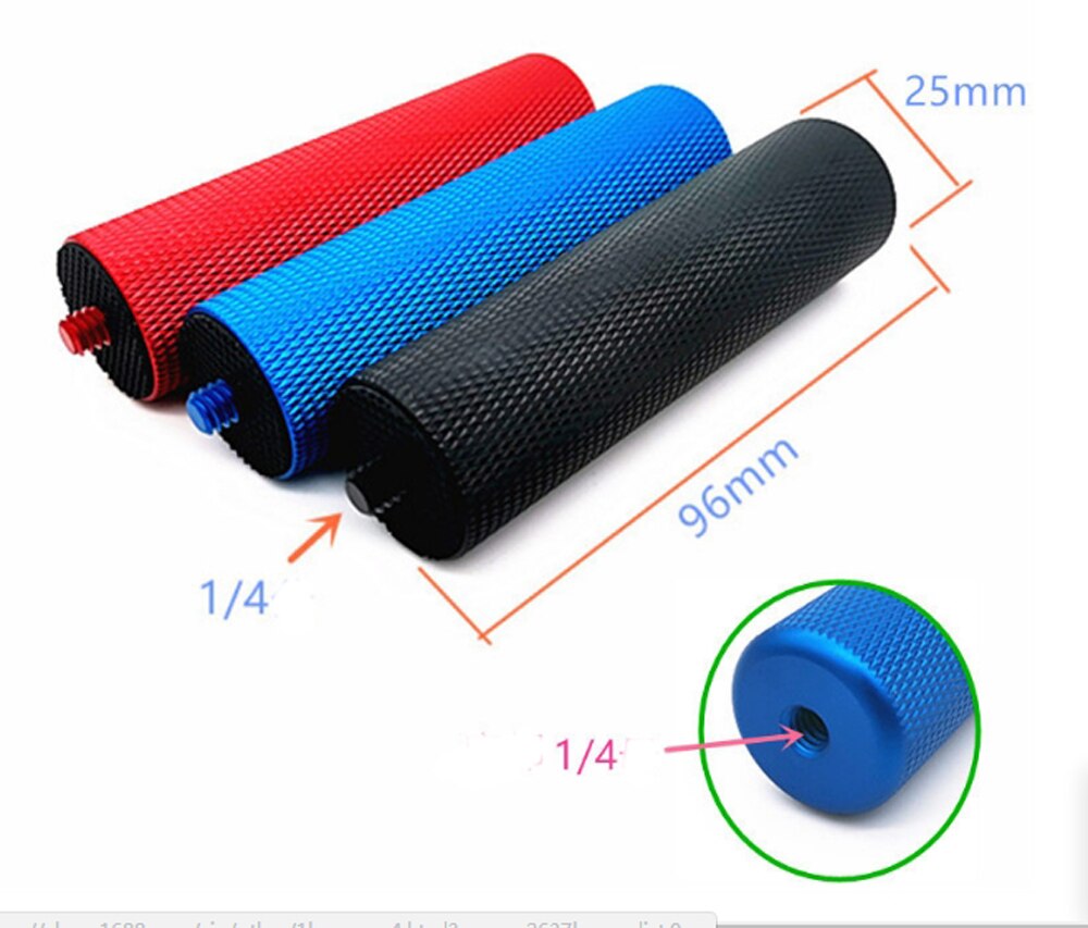 3pcs Camera Grip SLR DSLR Stabilizer for LCD Field Monitor,LED Flashlite 1/4&#39;&#39; red and black and blue