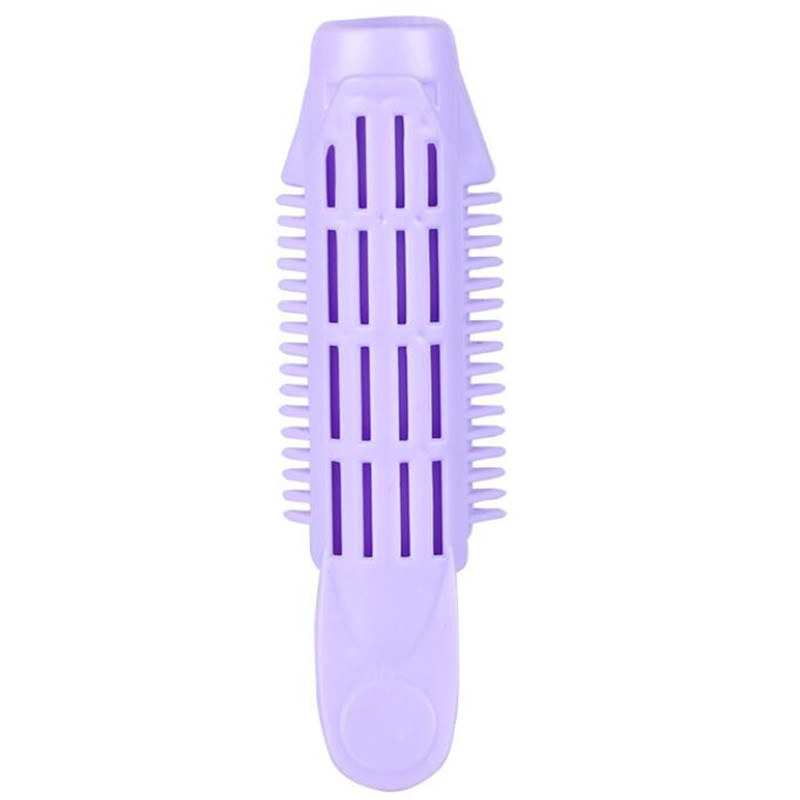 Bigoudis professionnels en plastique, 6 pièces, outils de coiffure, bigoudis naturels, ondulés: Violet
