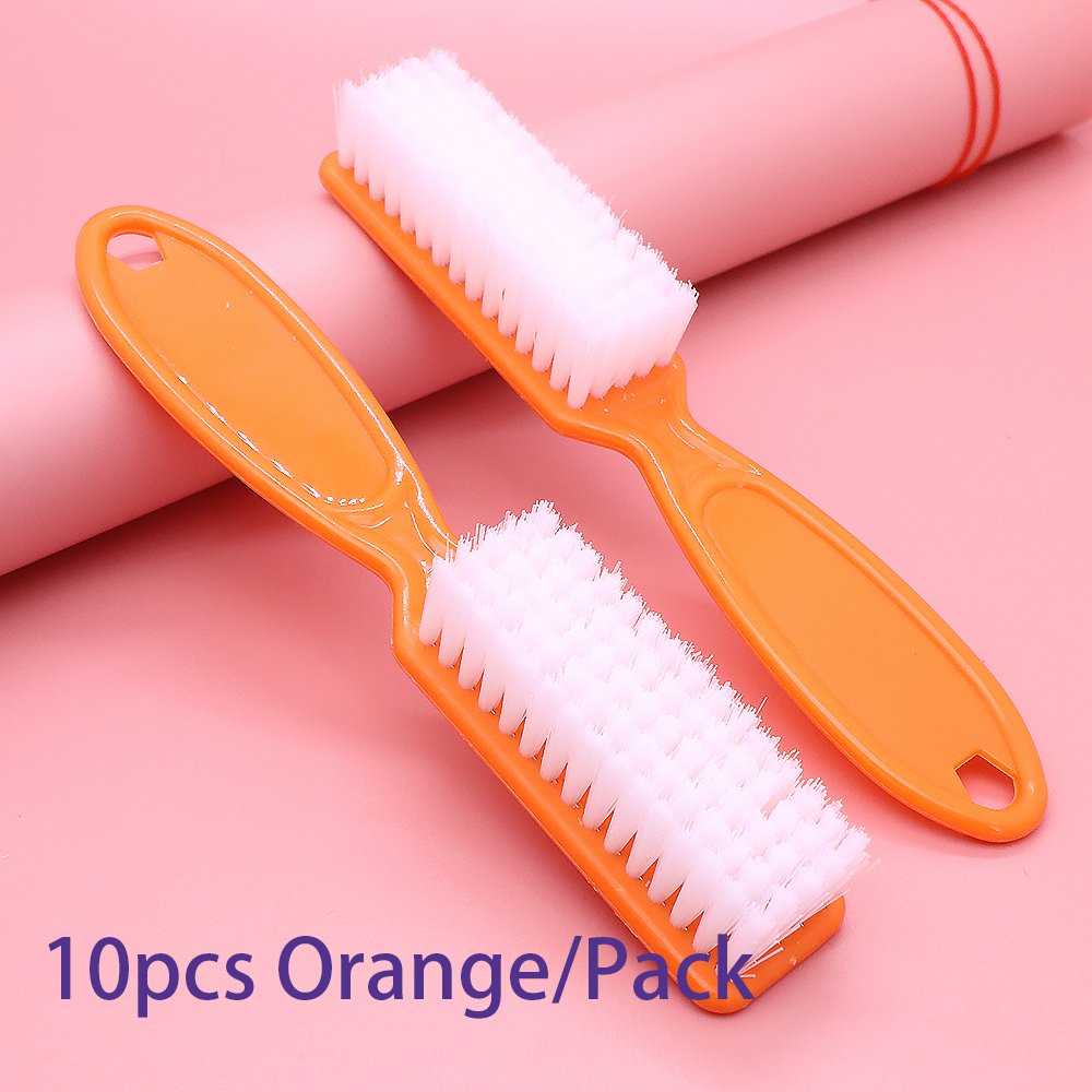 Top Cleaning Nail Brush Nail Art Plastic Soft Remove Dust Finger Care UV Gel Manicure Pedicure Tool Makeup Brushes Scrubbing: DEEP BLUE