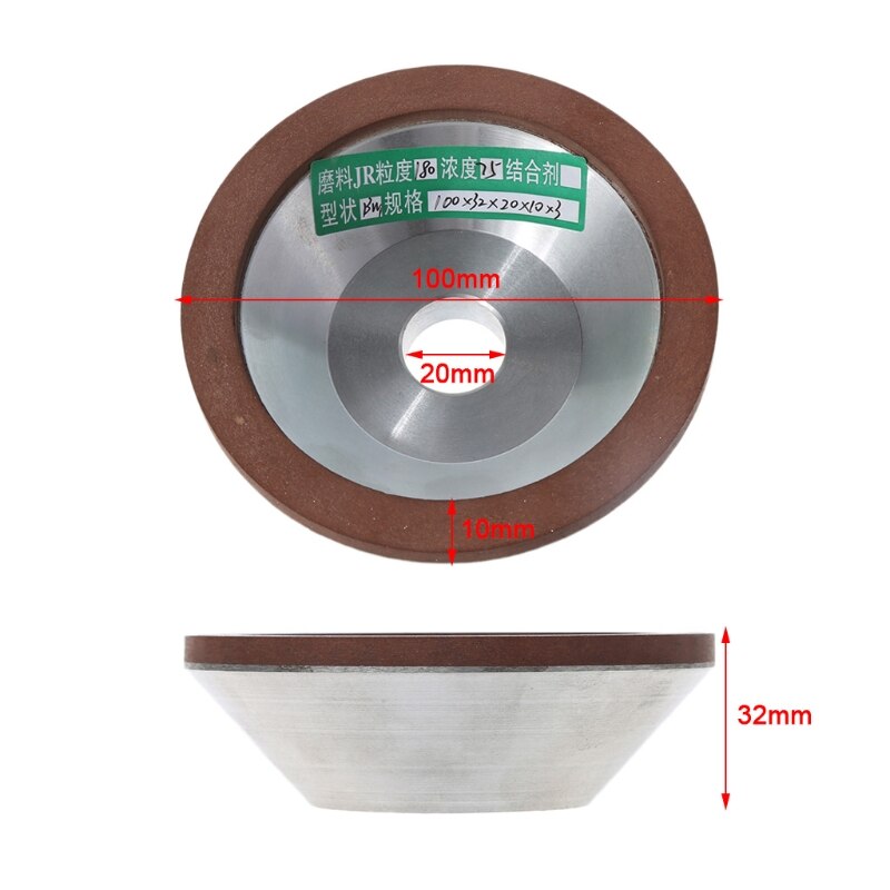 1 st 125mm Diamant Slijpschijf Parallelle Schijf Voor Haakse Slijper Metalen Wolfraamstaal Frees Tool 6/8/10/20 Dikte, 125x32x8x4mm, 320