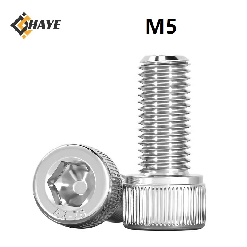Tornillos de cabeza hexagonal M5, tornillos de 6, 8, 75, 80, 85, 90, 95, 100, 110, 120, 130, 140, 150mm de longitud, acero inoxidable 160