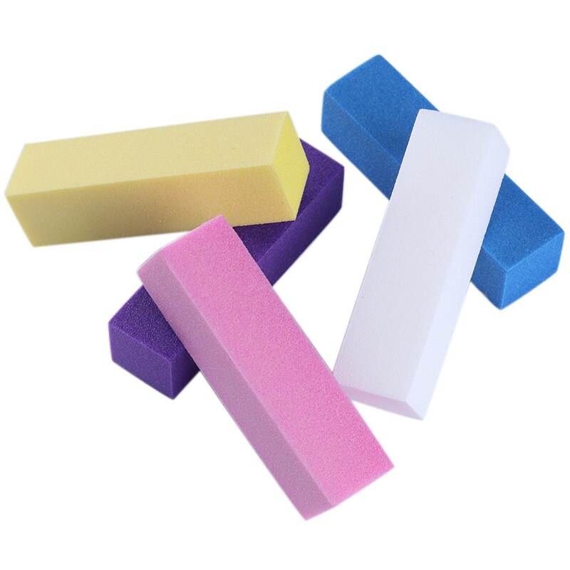 Lime à ongles de ponçage, 10 pièces, éponge de ponçage rose blanc, bloc, polissage, bricolage-même, pour Nail Art