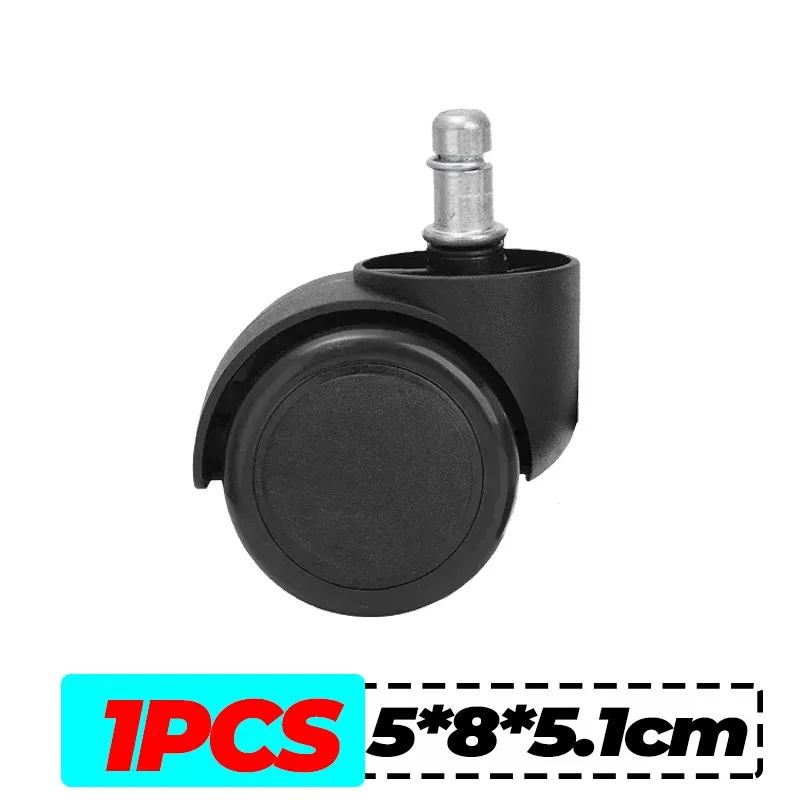 Ruedas giratorias de escritorio de repuesto, ruedas suaves y silenciosas para silla, ruedas para silla de oficina y juegos, ruedas de goma giratorias de alta resistencia: Naranja