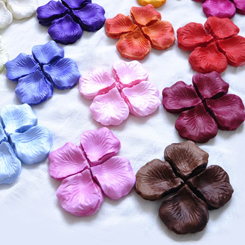 20000pcs / lot 4.5*4.5cm silk rose petals for Wedding Decoration, Romantic Artificial Rose Petals Wedding Flower Rose Flower 7Z