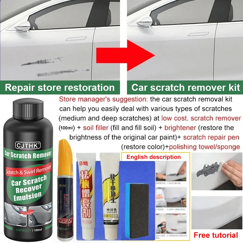 Bil riper fjerner lakk pleie verktøy auto swirl remover riper reparasjon polering auto karosseri sliping middel ripebeskyttende voks