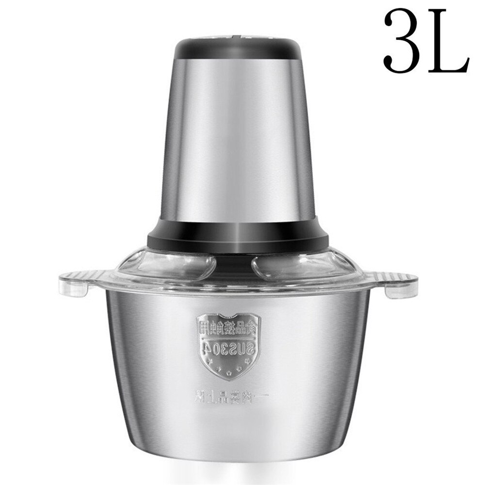 2L/3L Capacity Electric Chopper Meat Grinder 2 Speeds Big Capacity Chopper Meat Grinder Stainless Steel Meat Grinder Meat Tool: A
