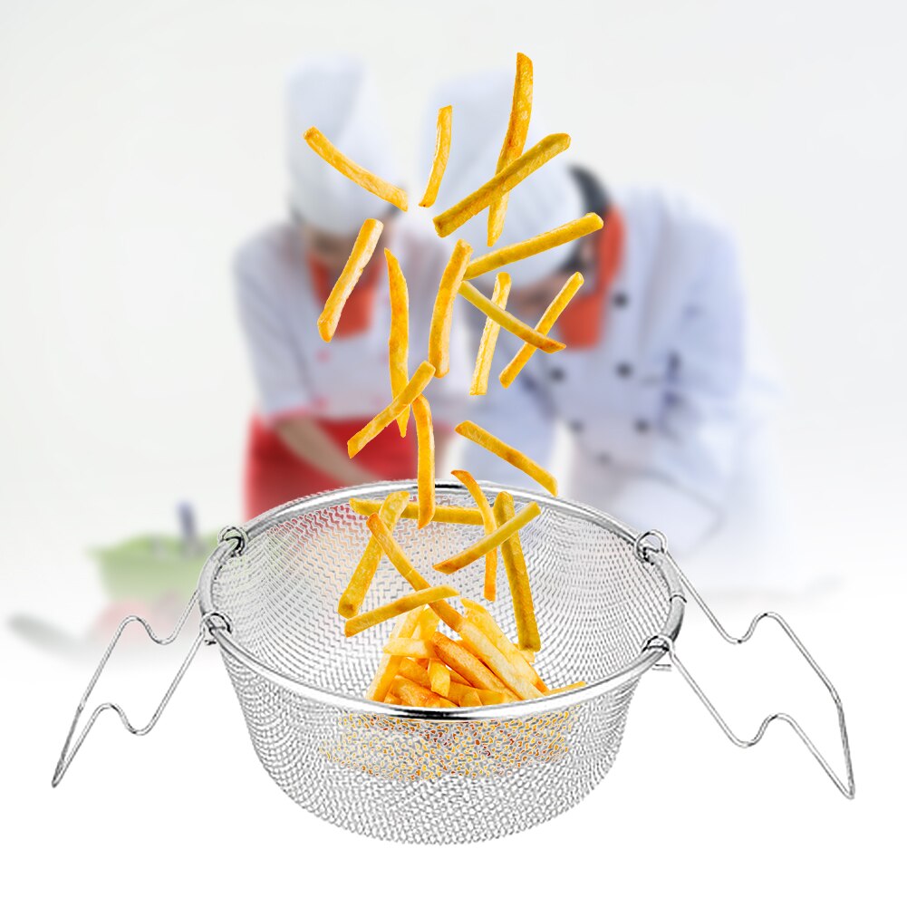Stainless steel portable frying basket,household stainless steel French fries basket,fried chicken basket,portable cooking tools
