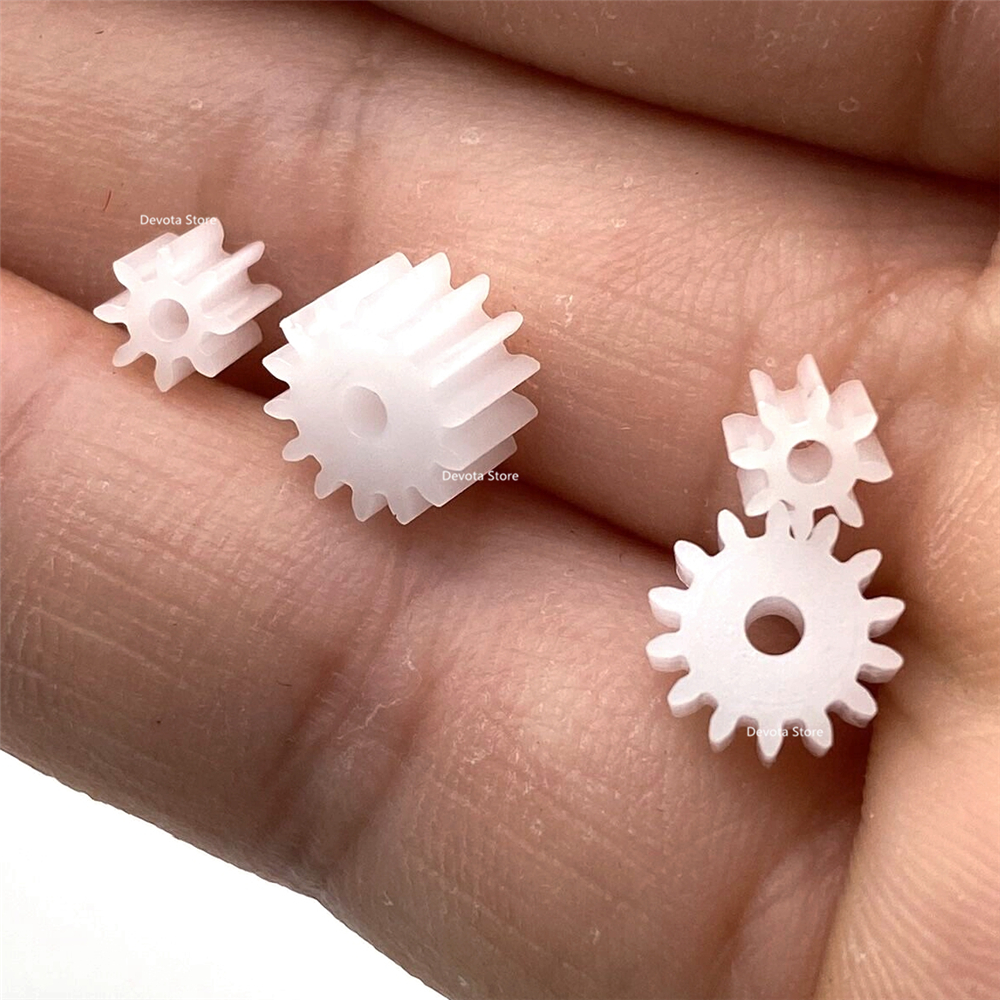 0.5m 8/9/10/11/12/13/14/15/18- tänders gör-det-själv-motor plastväxel 0.5/2/3mm- hålsdiameter