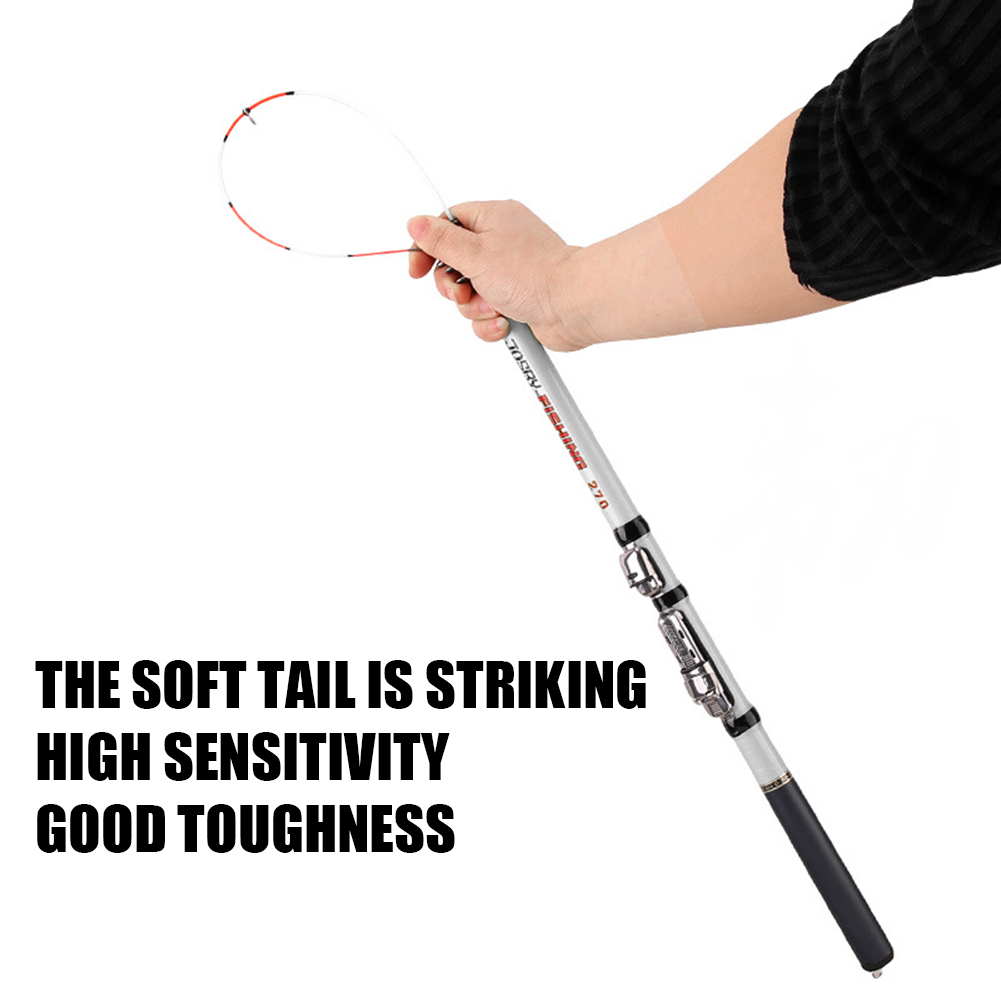Portable Retractable Fishing Rod 1.5-2.7M Fishing Rod Carbon Fiber Telescopic Travel Sea Boat Pond Rock Fish Rod