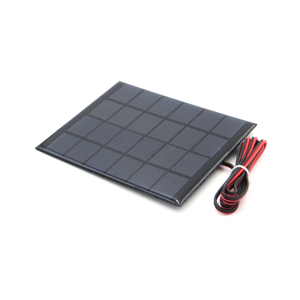 6V 2Watt met 100cm verlengen kabel Zonnepaneel Polykristallijn Silicium DIY Battery Charger Module Mini Solar Cell draad speelgoed