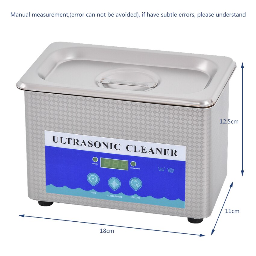 0.8L Stainless Steel Digital Ultrasonic Cleaner Machine Jewelry Eye Glasses Ultra Sonic Cleaning Machine Timing Function DK-008